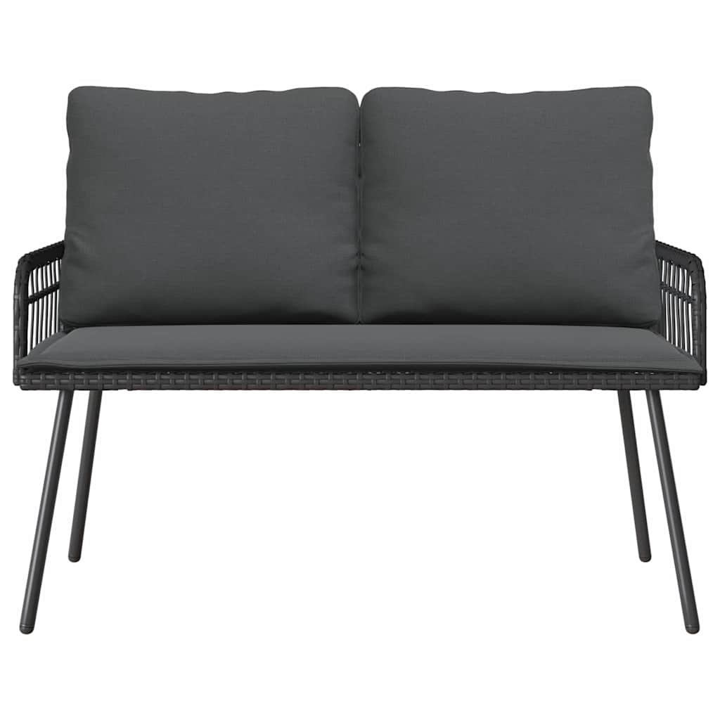 Have Spisebordssæt 2 pcs Sort polyrattan