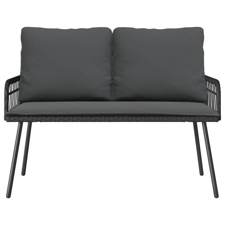 Have Spisebordssæt 2 pcs Sort polyrattan