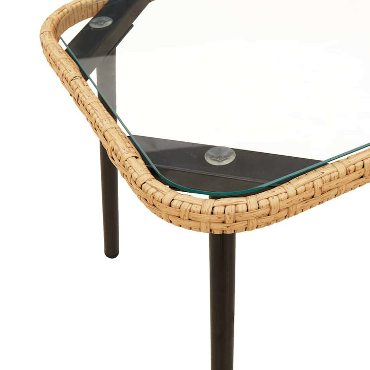 Have Spisebordssæt 2 pcs Naturfarvet polyrattan