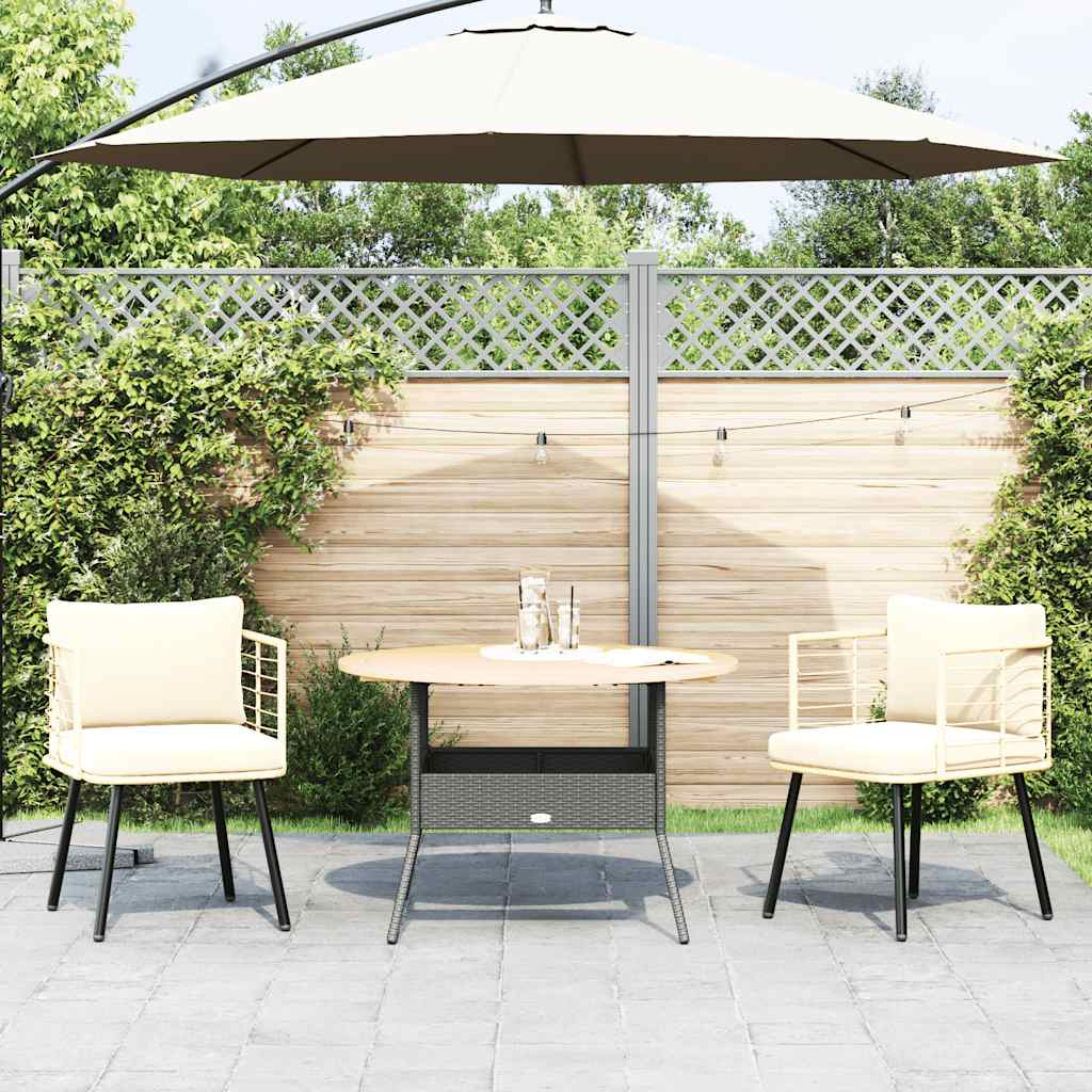 havestole 2 stk. med hynder polyrattan naturfarvet