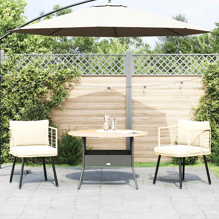 havestole 2 stk. med hynder polyrattan naturfarvet