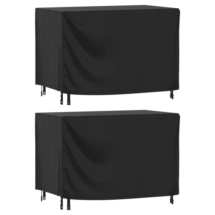 havemøbelovertræk 2 stk. 140x70x90 cm vandtæt 420D sort