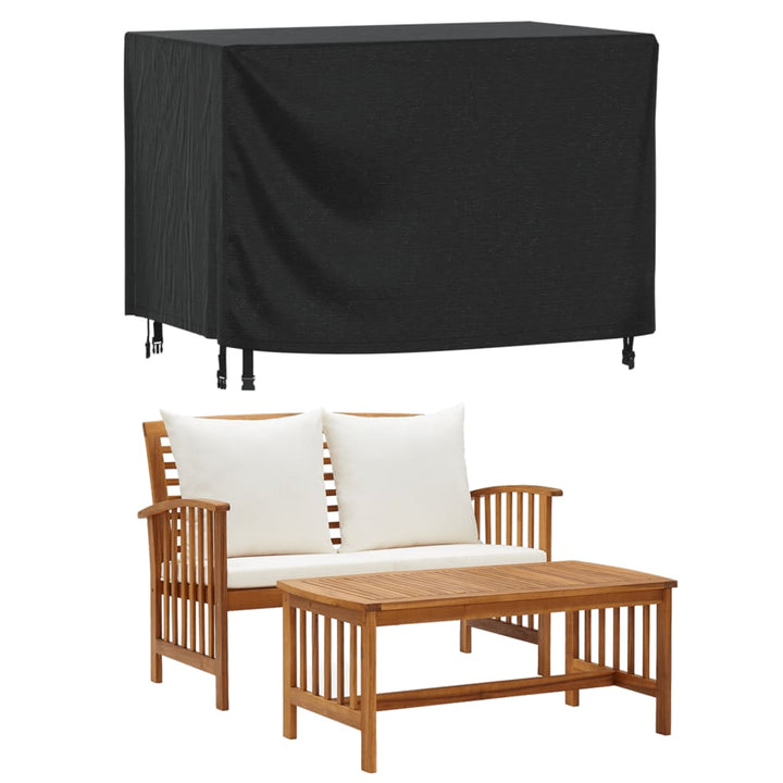 havemøbelovertræk 2 stk. 140x70x90 cm vandtæt 420D sort