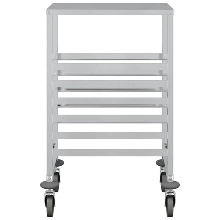bakkevogn med 6 GN beholdere 39x55x87 cm rustfrit stål