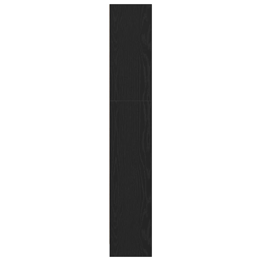 bogreol 4 hylder 80x24x143 cm konstrueret træ sort egetræsfarve