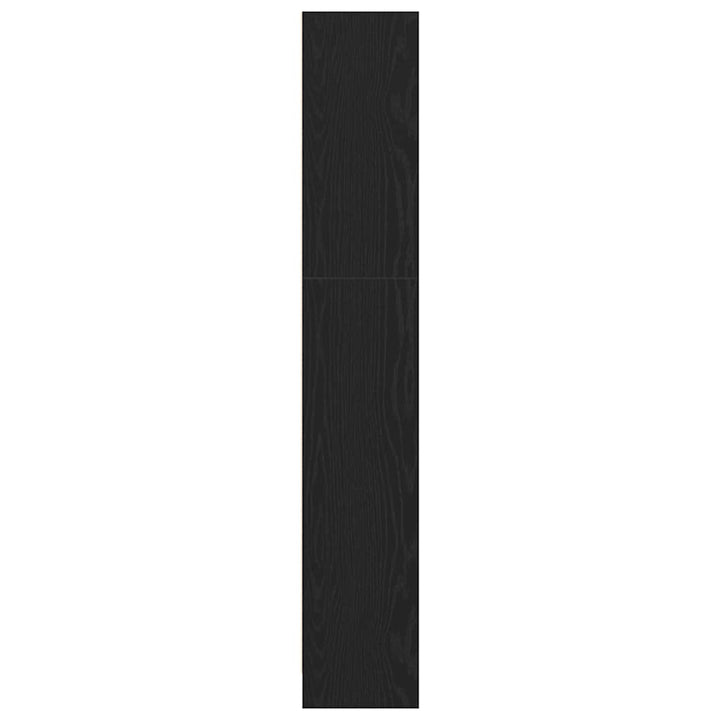 bogreol 4 hylder 80x24x143 cm konstrueret træ sort egetræsfarve