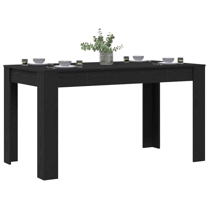 Spisebord Sort eg 140 x 74.5 x 76 cm Konstrueret træ