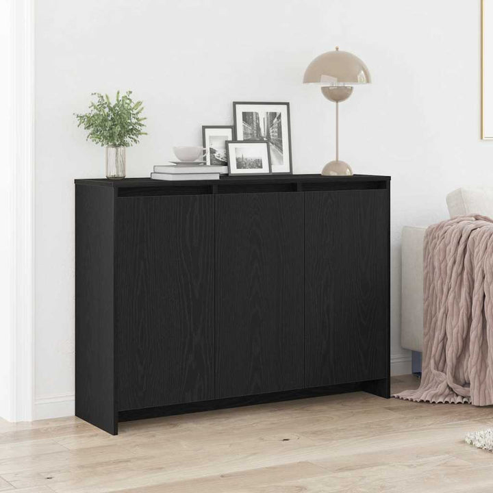 Sideboard Sort 102 x 33 x 75 cm Konstrueret træ