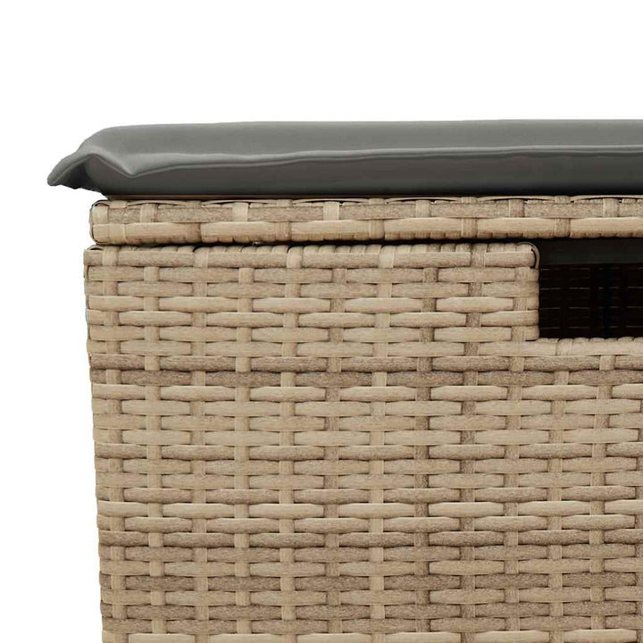 sofasæt til haven 7 dele med hynder polyrattan beige