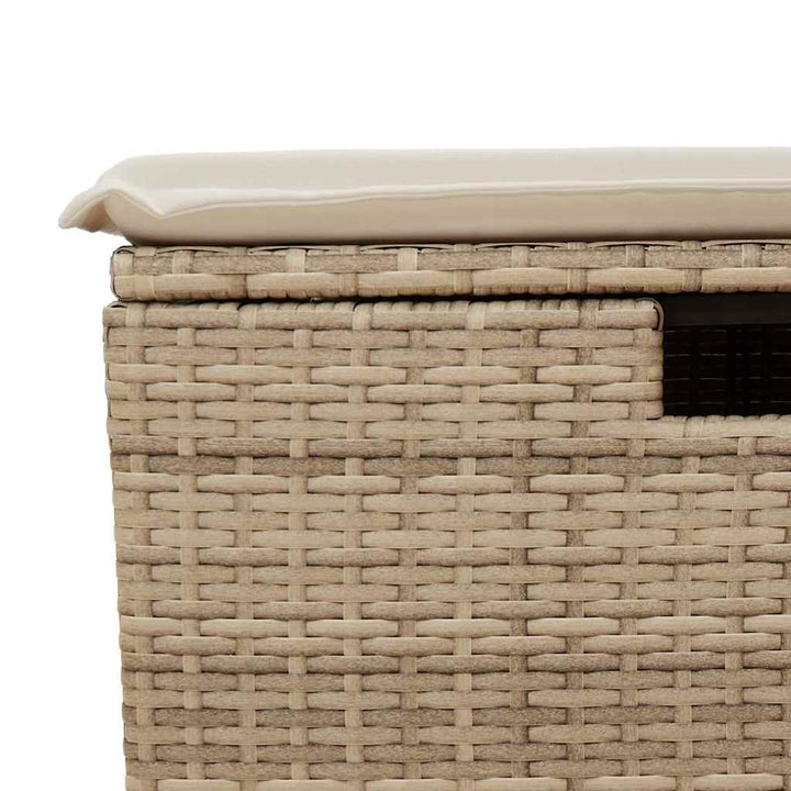 sofasæt til haven 4 dele med hynder polyrattan beige