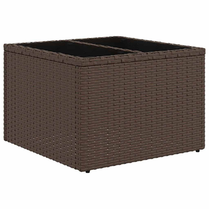 sofasæt til haven 7 dele med hynder polyrattan brun