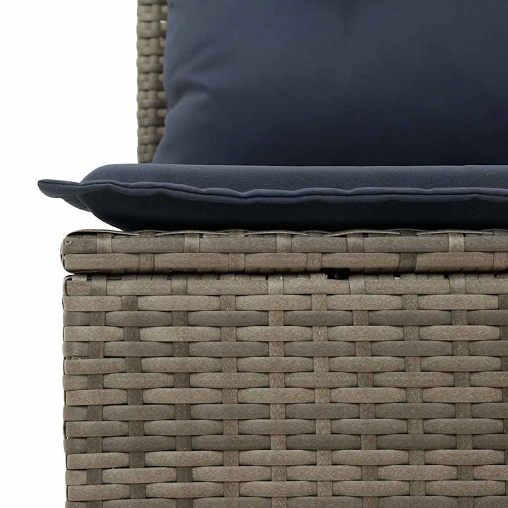 sofasæt til haven 6 dele med hynder polyrattan grå