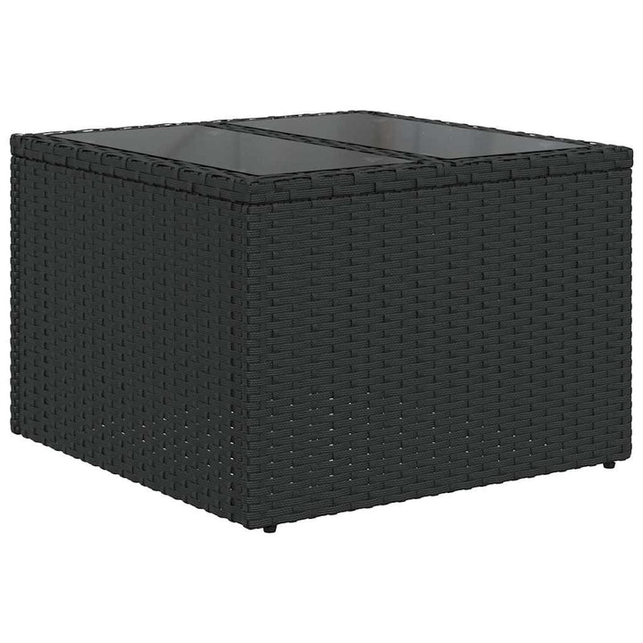 sofasæt til haven 7 dele med hynder polyrattan sort