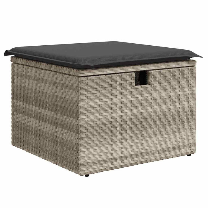 sofasæt til haven 7 dele med hynder polyrattan lysegrå