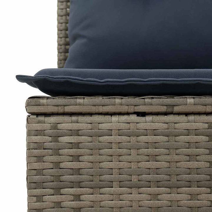 sofasæt til haven 8 dele med hynder polyrattan akacietræ grå