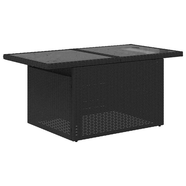 sofasæt til haven 7 dele med hynder polyrattan sort