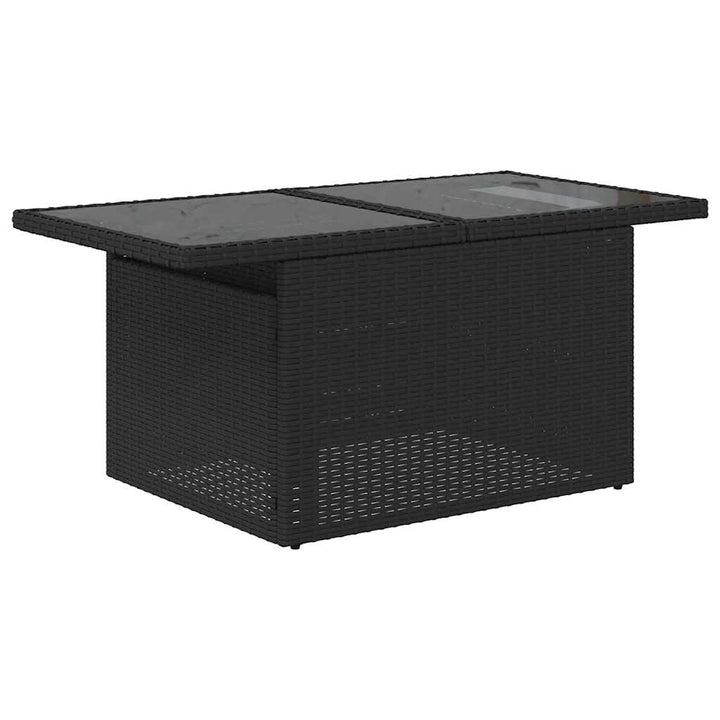 sofasæt til haven 7 dele med hynder polyrattan sort