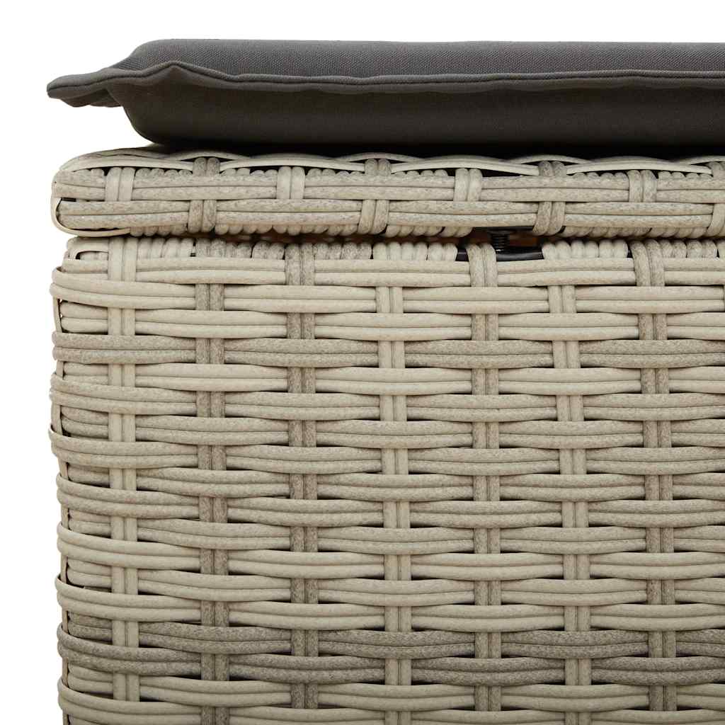 sofasæt til haven 7 dele med hynder polyrattan lysegrå