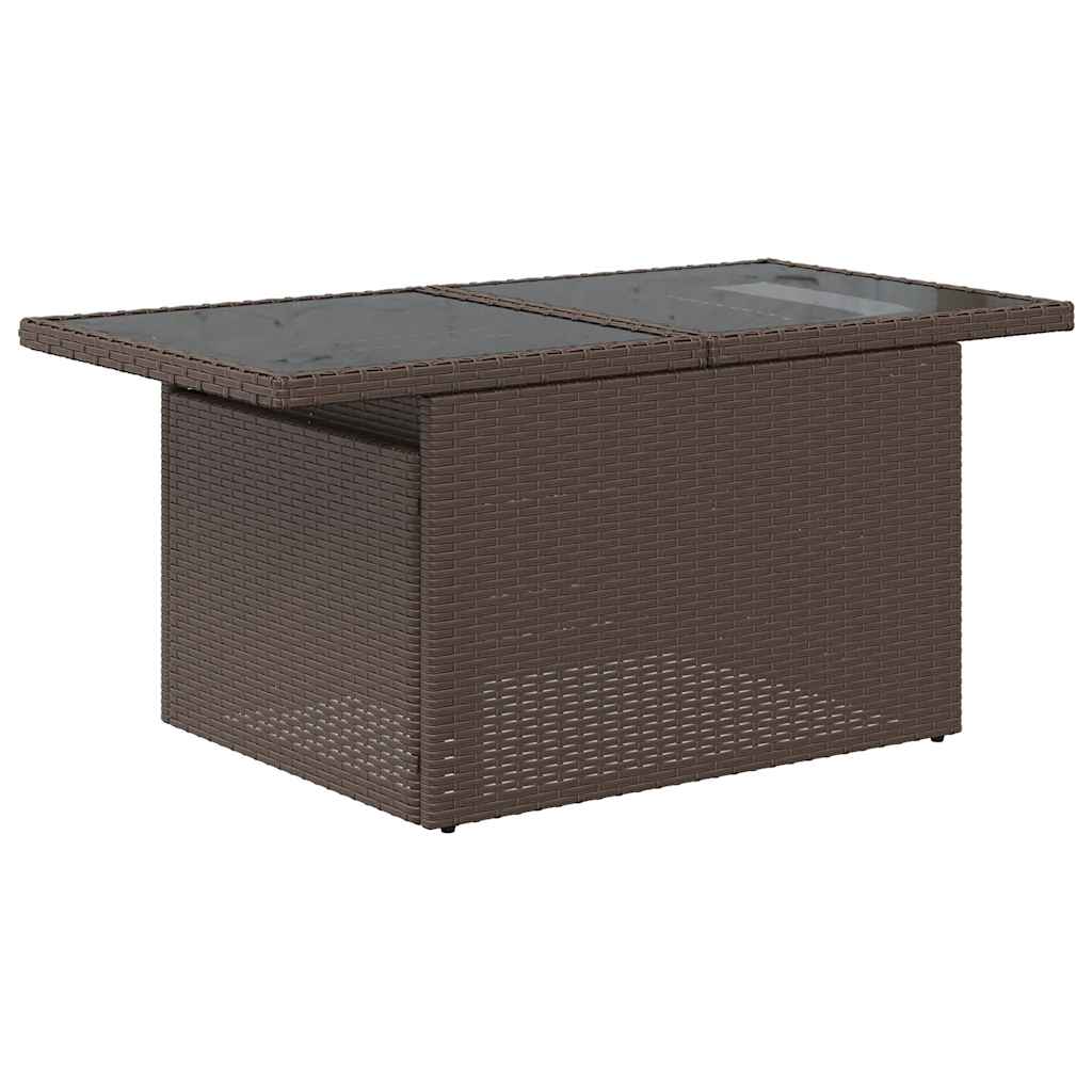 sofasæt til haven 8 dele med hynder polyrattan akacietræ brun