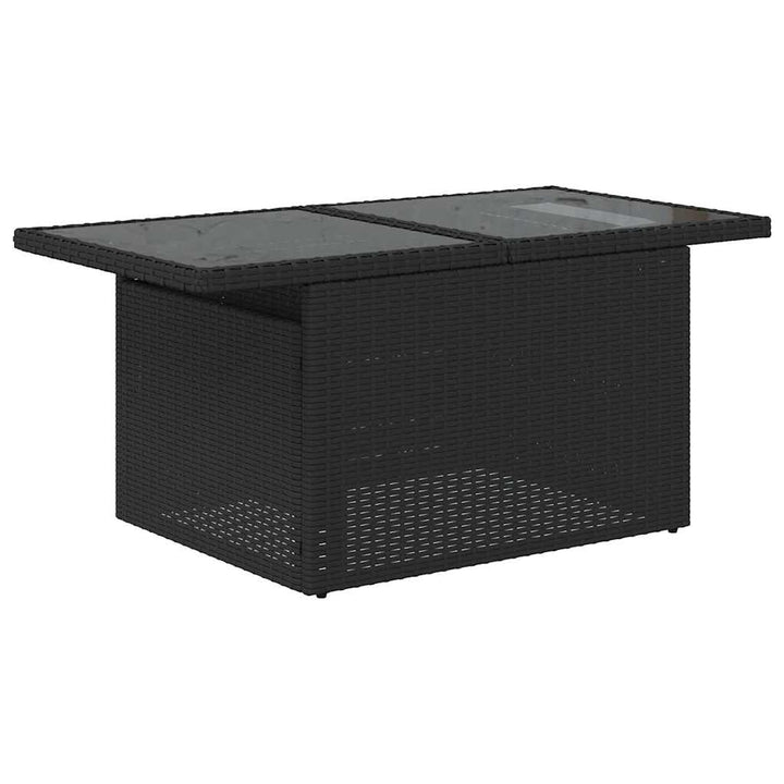 sofasæt til haven 7 dele med hynder polyrattan sort