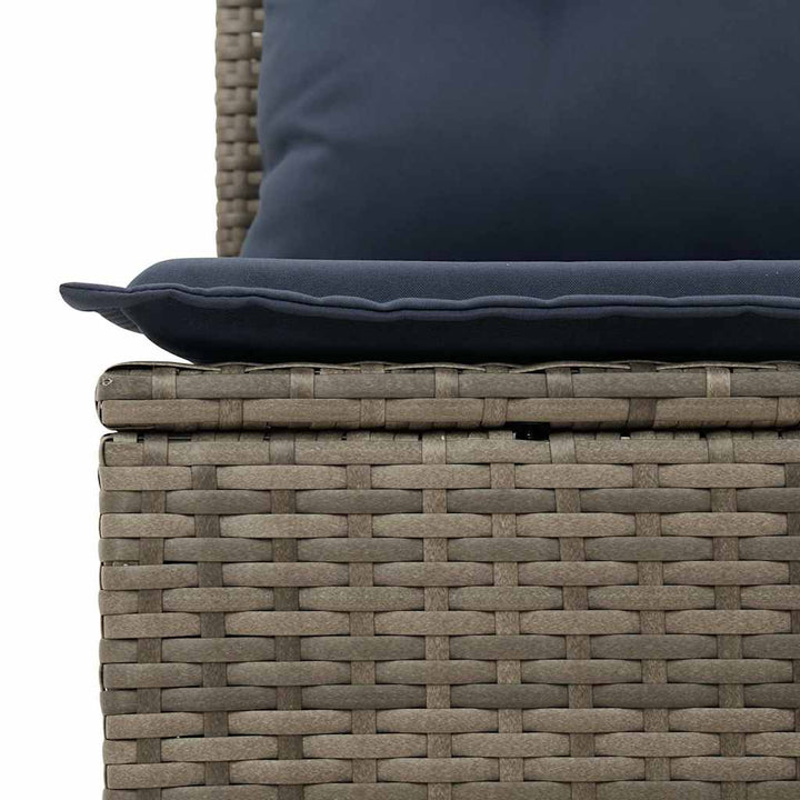 sofasæt til haven 8 dele med hynder polyrattan akacietræ grå