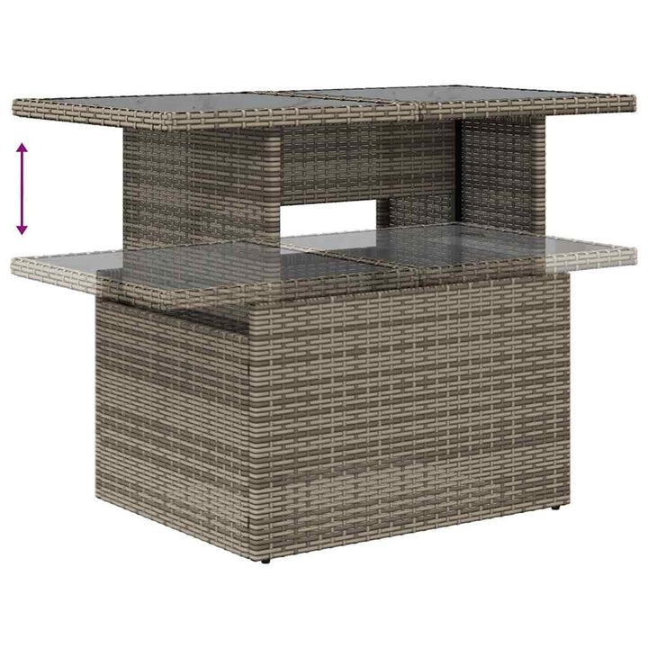 sofasæt til haven 7 dele med hynder polyrattan grå