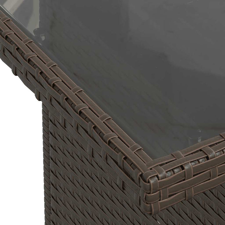 sofasæt til haven 6 dele med hynder polyrattan akacietræ brun