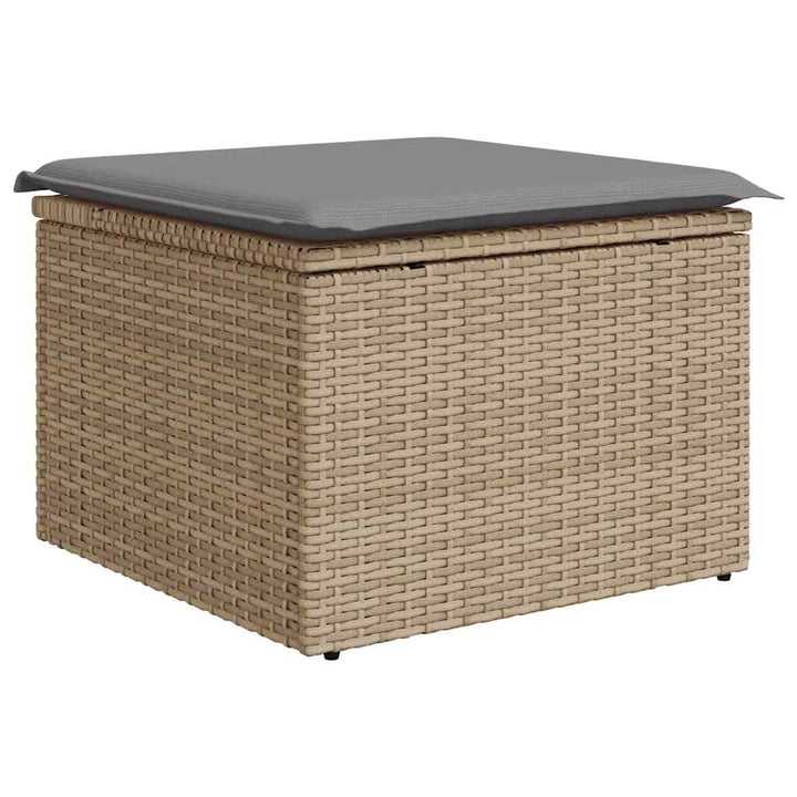 sofasæt til haven 8 dele med hynder polyrattan beige