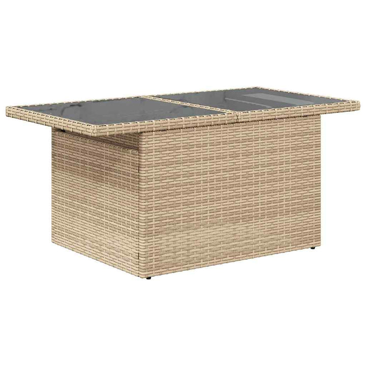 sofasæt til haven 8 dele med hynder polyrattan akacietræ beige