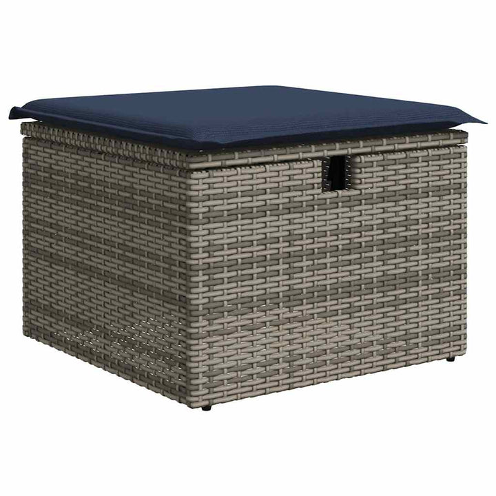 sofasæt til haven 8 dele med hynder polyrattan akacietræ grå