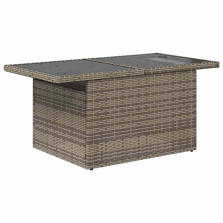 sofasæt til haven 7 dele med hynder polyrattan akacietræ grå