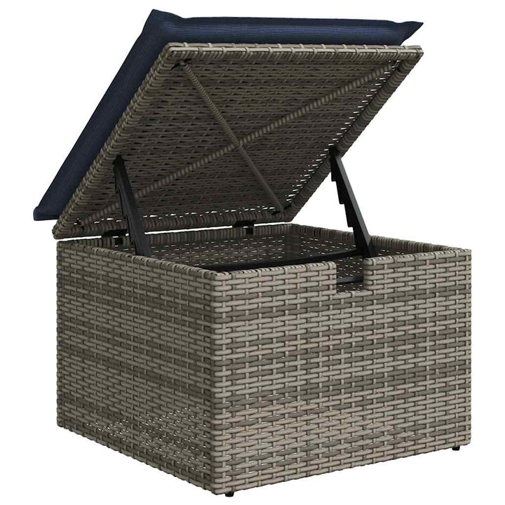 sofasæt til haven 8 dele med hynder polyrattan akacietræ grå