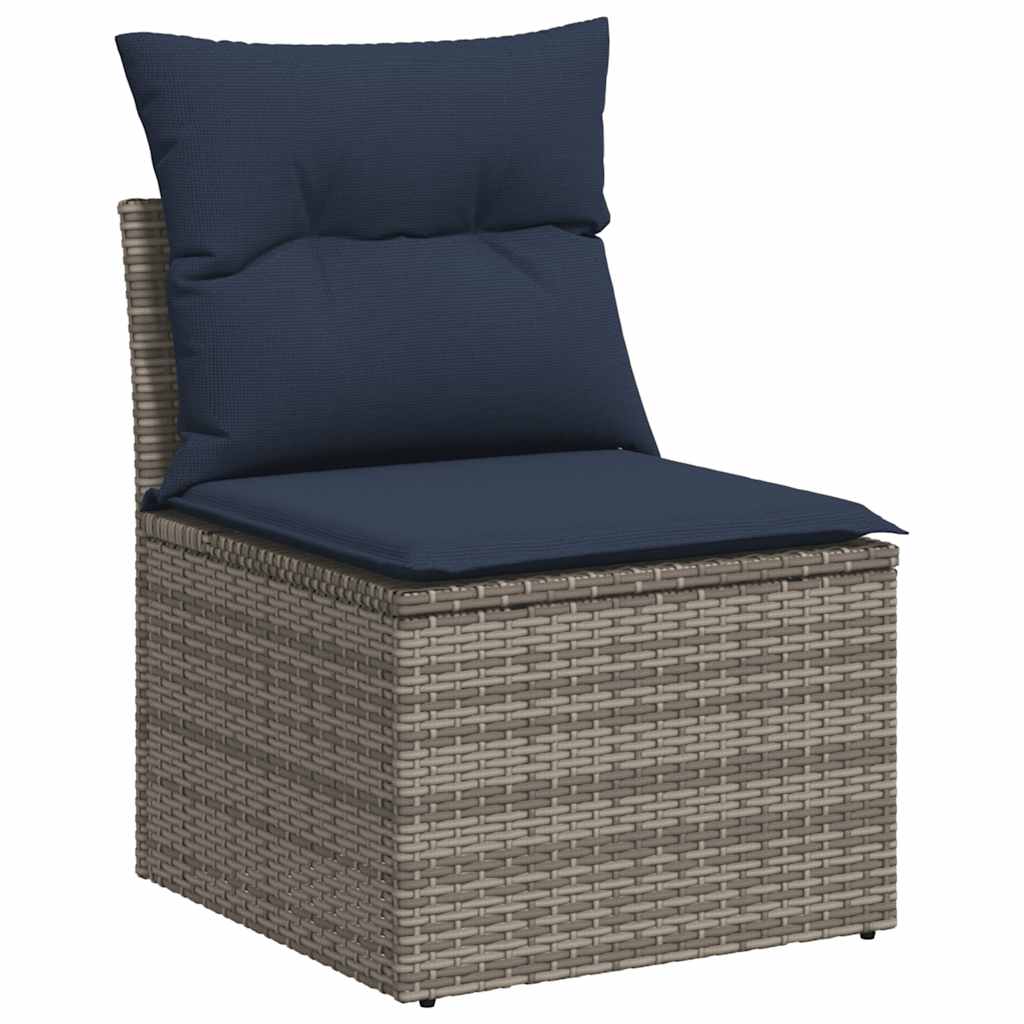 sofasæt til haven 8 dele med hynder polyrattan akacietræ brun