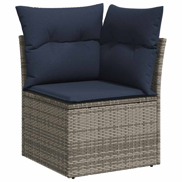 sofasæt til haven 8 dele med hynder polyrattan akacietræ brun