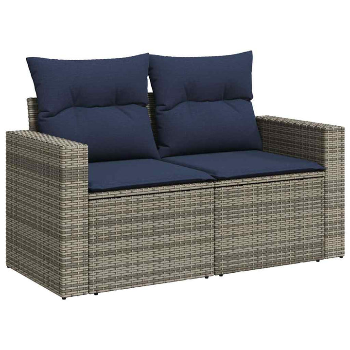 sofasæt til haven 8 dele med hynder polyrattan akacietræ brun