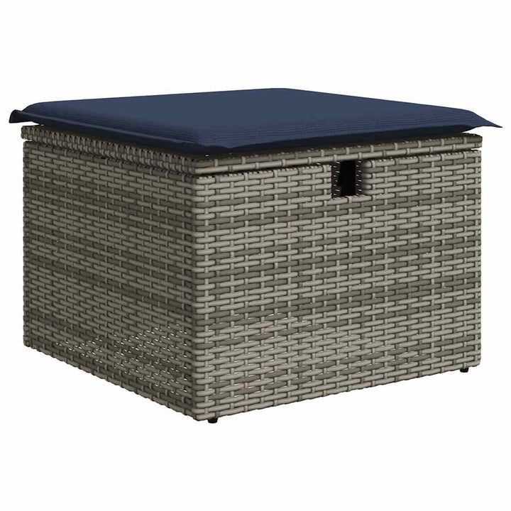 sofasæt til haven 8 dele med hynder polyrattan akacietræ grå