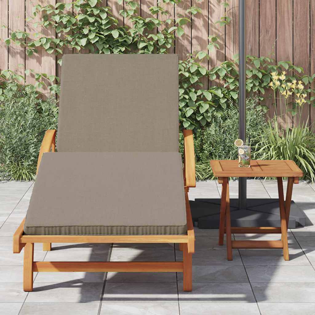 Solstol med pude Gråbrun 200 x 67 x 84cm Massivt akacietræ