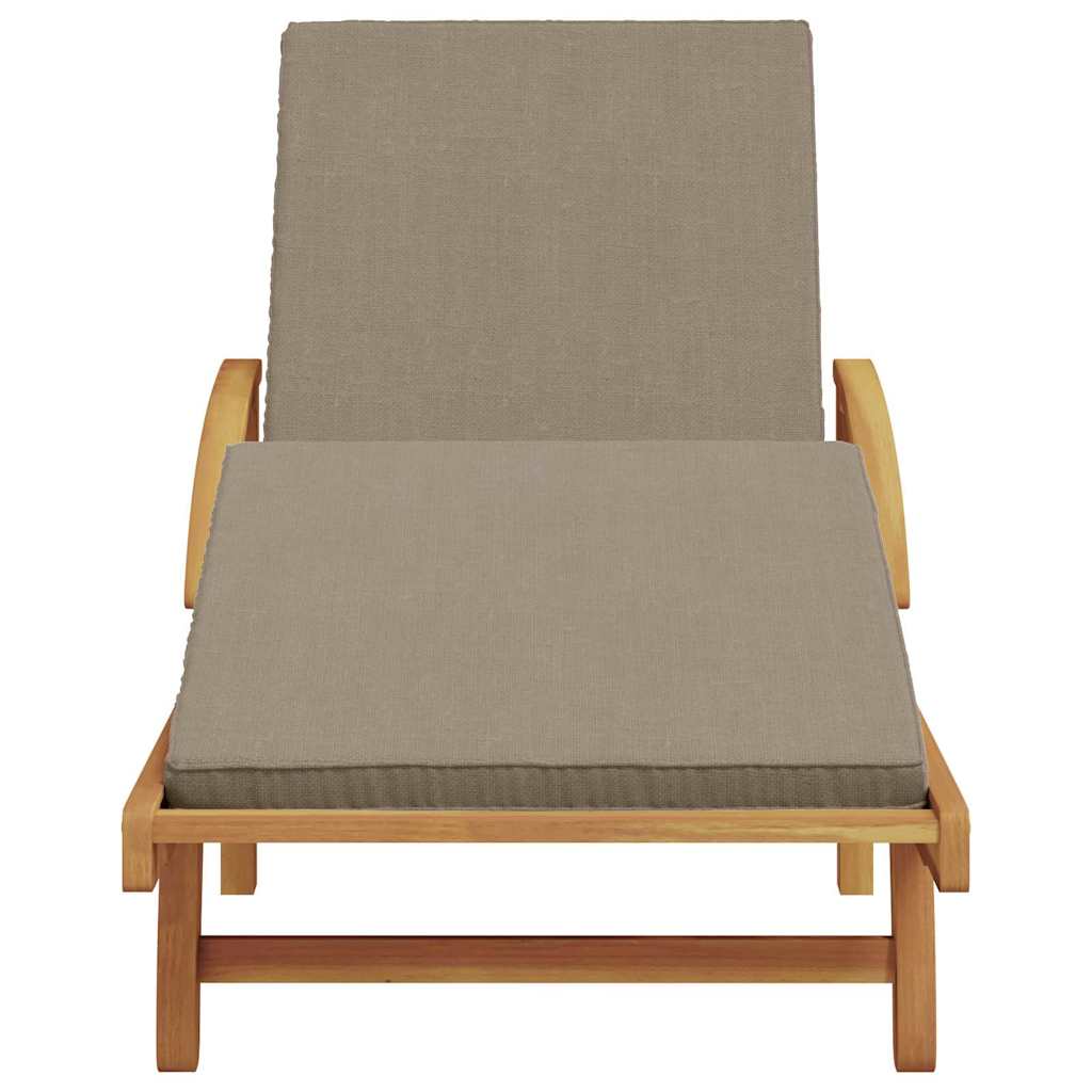 Solstol med pude Gråbrun 200 x 67 x 84cm Massivt akacietræ