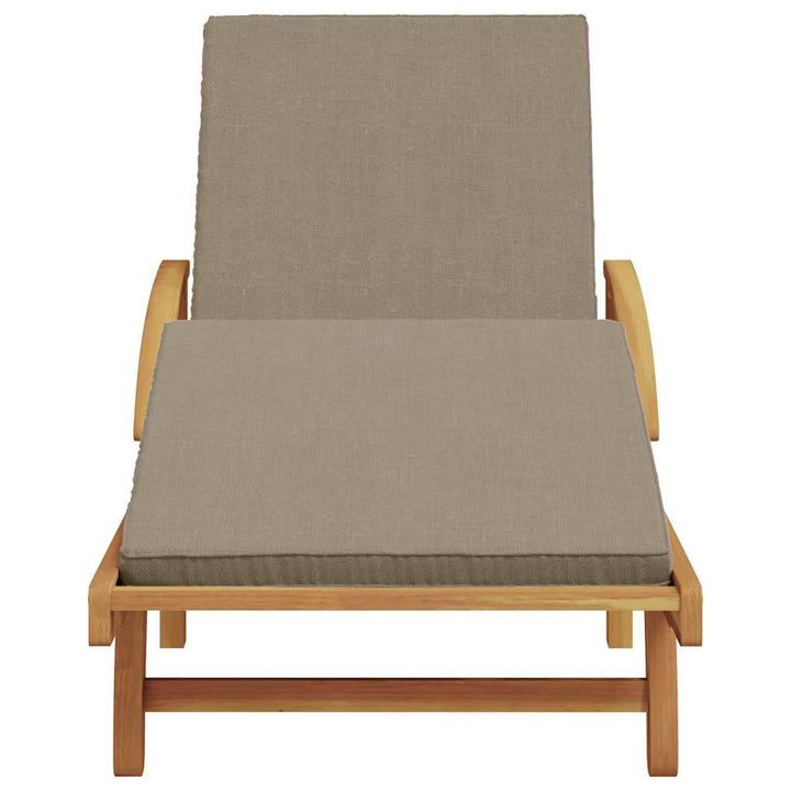 Solstol med pude Gråbrun 200 x 67 x 84cm Massivt akacietræ