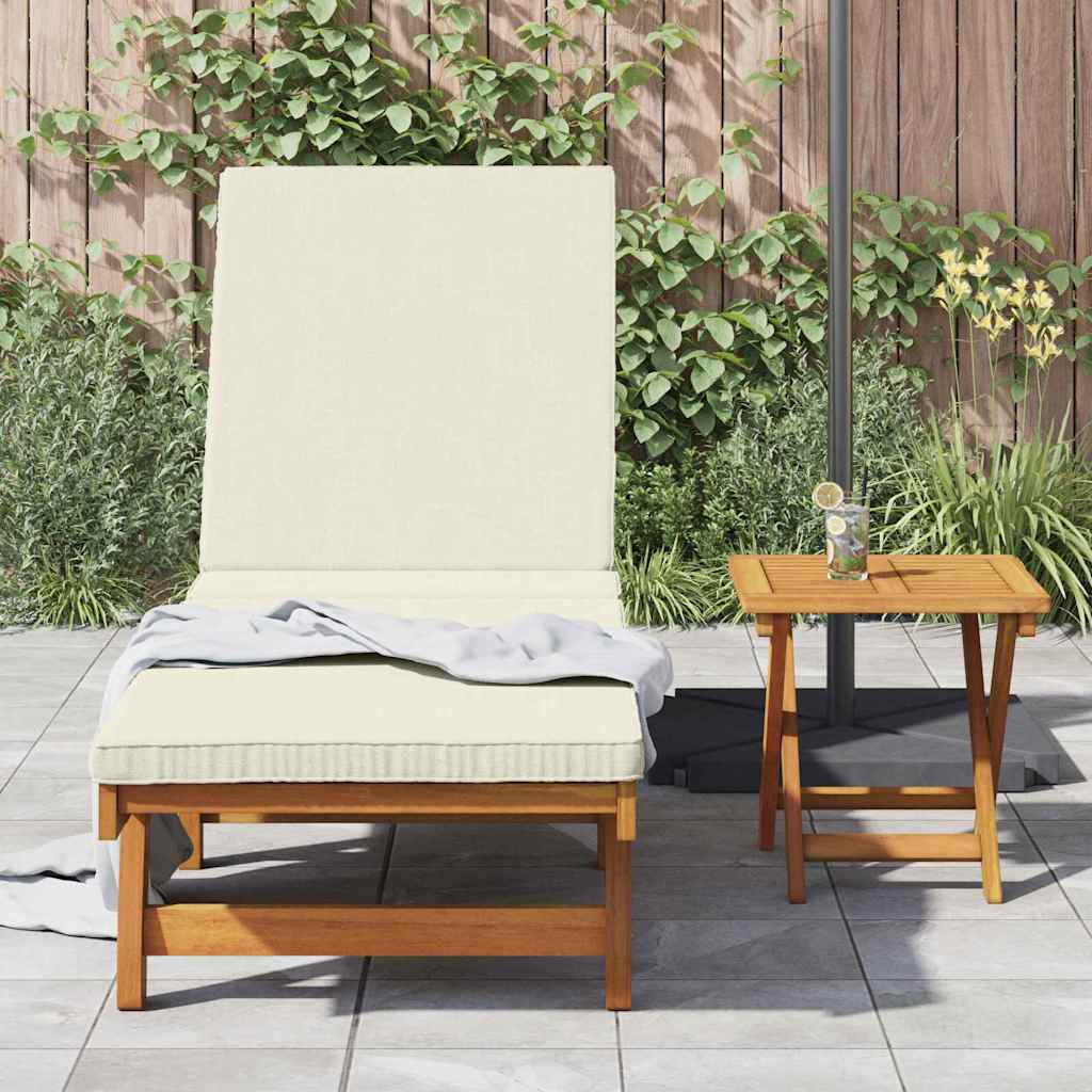 Solstol med pude Brun 63 x 199 x 85cm Massivt akacietræ