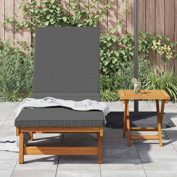 Solstol med pude Brun 63 x 199 x 85cm Massivt akacietræ