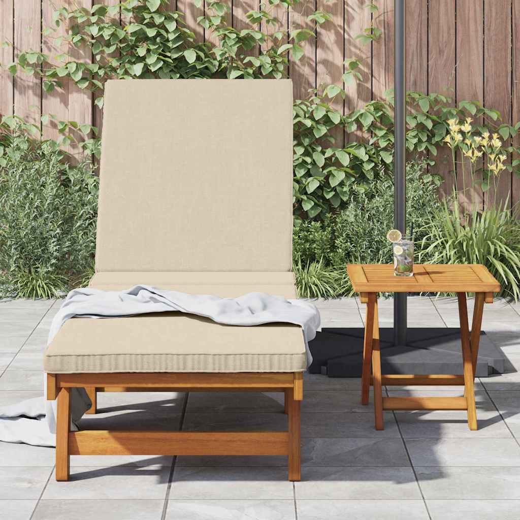 Solstol med pude Brun 63 x 199 x 85cm Massivt akacietræ