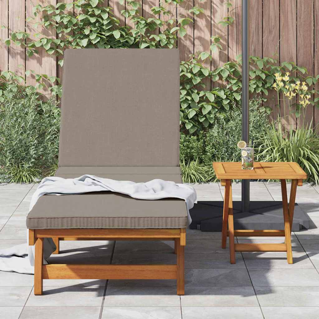 Solstol med pude Brun 63 x 199 x 85cm Massivt akacietræ
