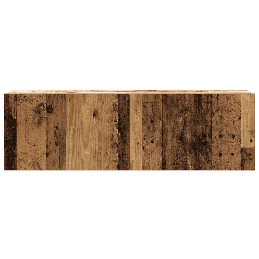 væghængte tv-skabe 3 stk. 100x30x30 cm antikt træ