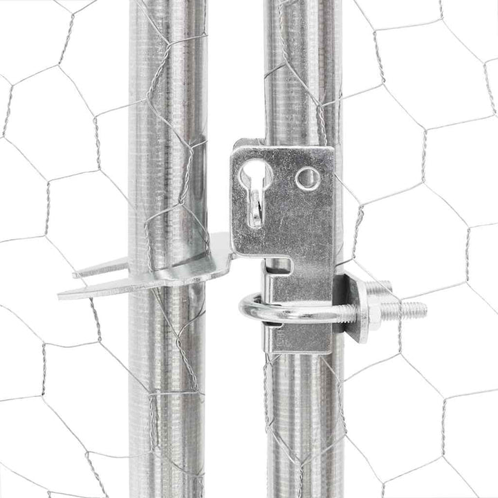 Udendørs hundegård med løbegård 6x3x1,9 m Galvaniseret stål