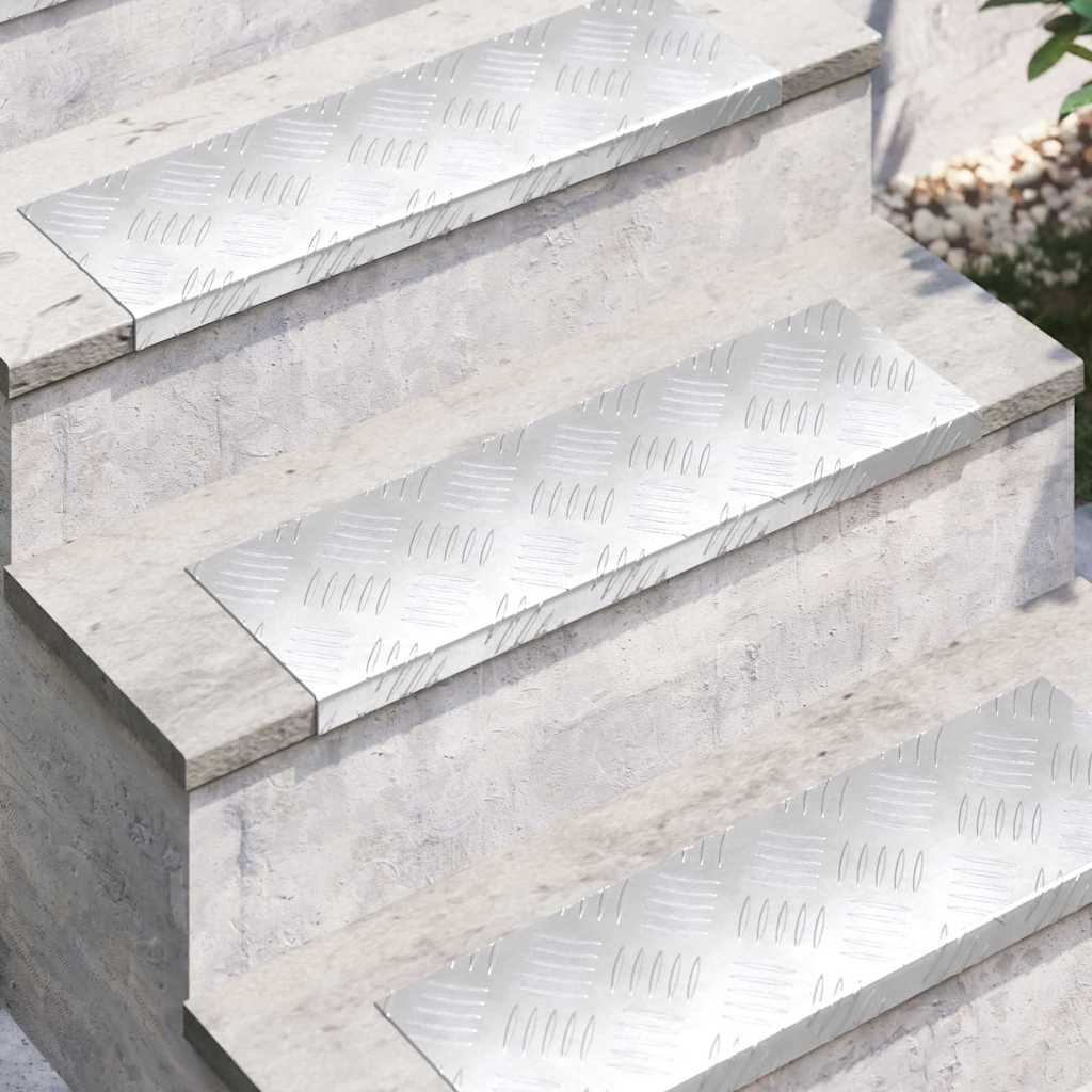 Checker plader 10 pcs Sølv 60 x 18 cm Aluminium