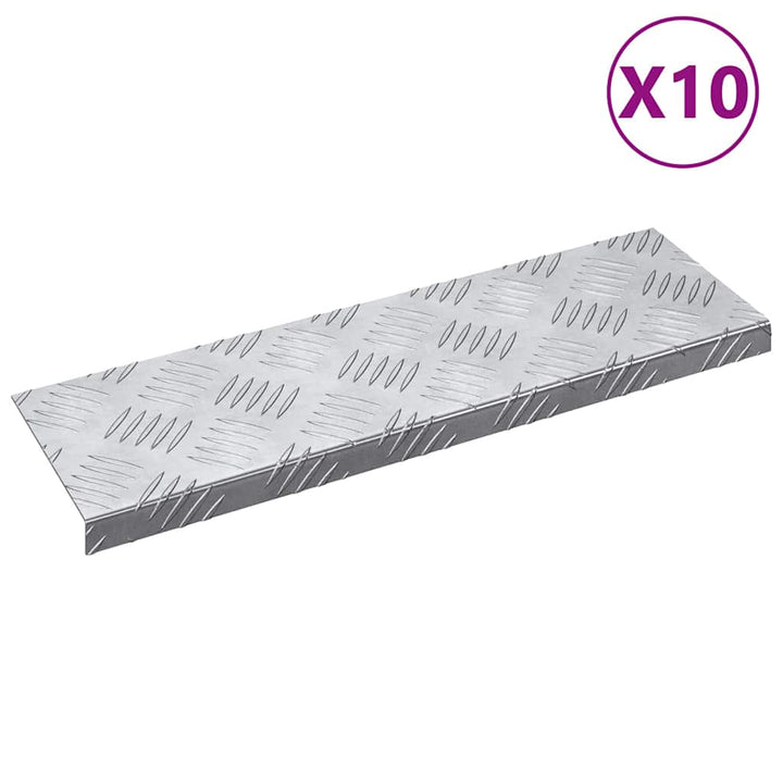 Checker plader 10 pcs Sølv 60 x 18 cm Aluminium