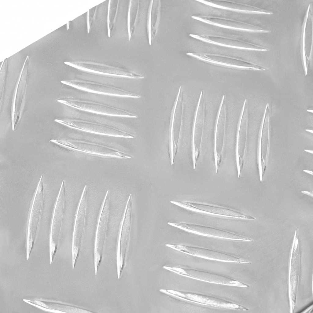 Checker plader 15 pcs Sølv 60 x 18 cm Aluminium