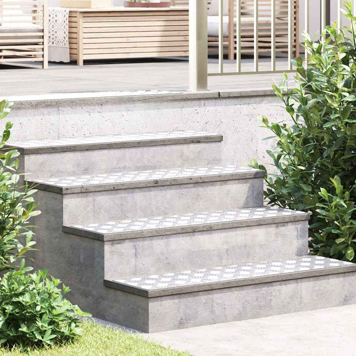 Checker plader 4 pcs Sølv 100 x 25 cm Aluminium