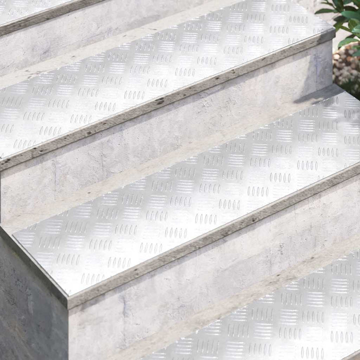 Checker plader 4 pcs Sølv 100 x 25 cm Aluminium